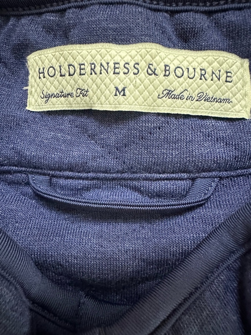 HOLDERNESS & BOURNE The Sullivan Men’s Snap-Button Pullover Navy Blue Size M - Picture 8 of 12